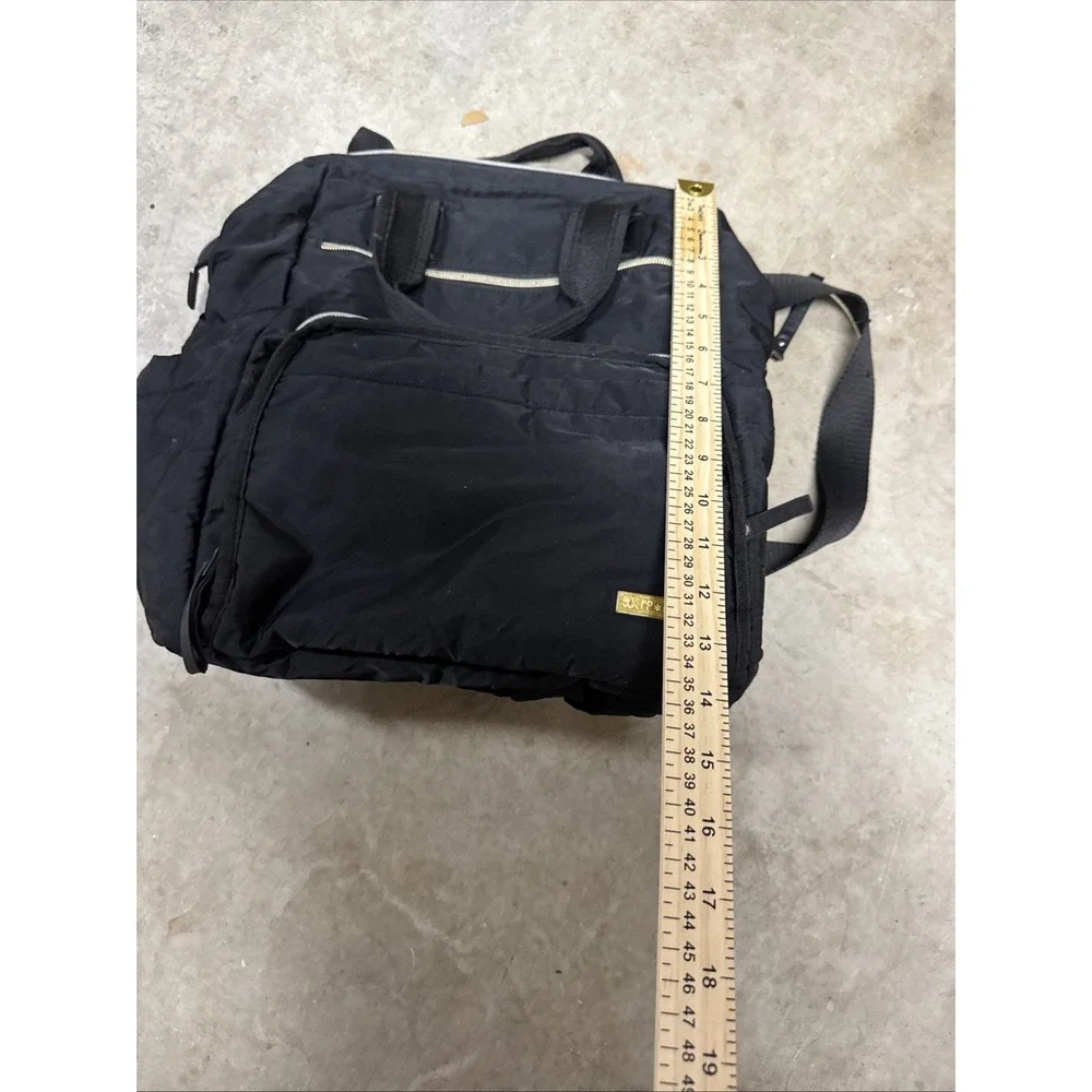 Skip Hop Mainframe Wide Open‎ Diaper Backpack Large Black Solid Nylon